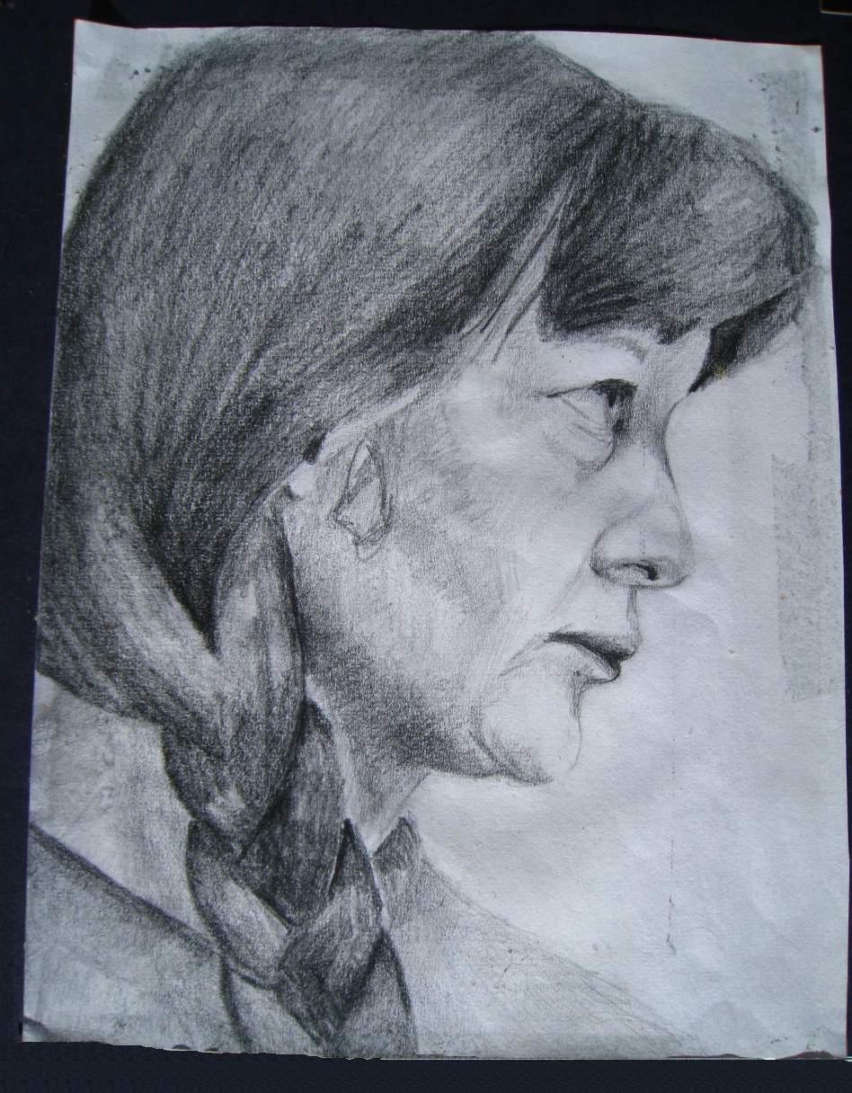 self-portrait graphite