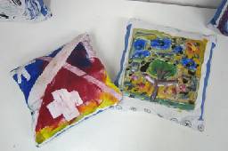 art cushion, art classes for children with Helen Savage, christchurch, nz